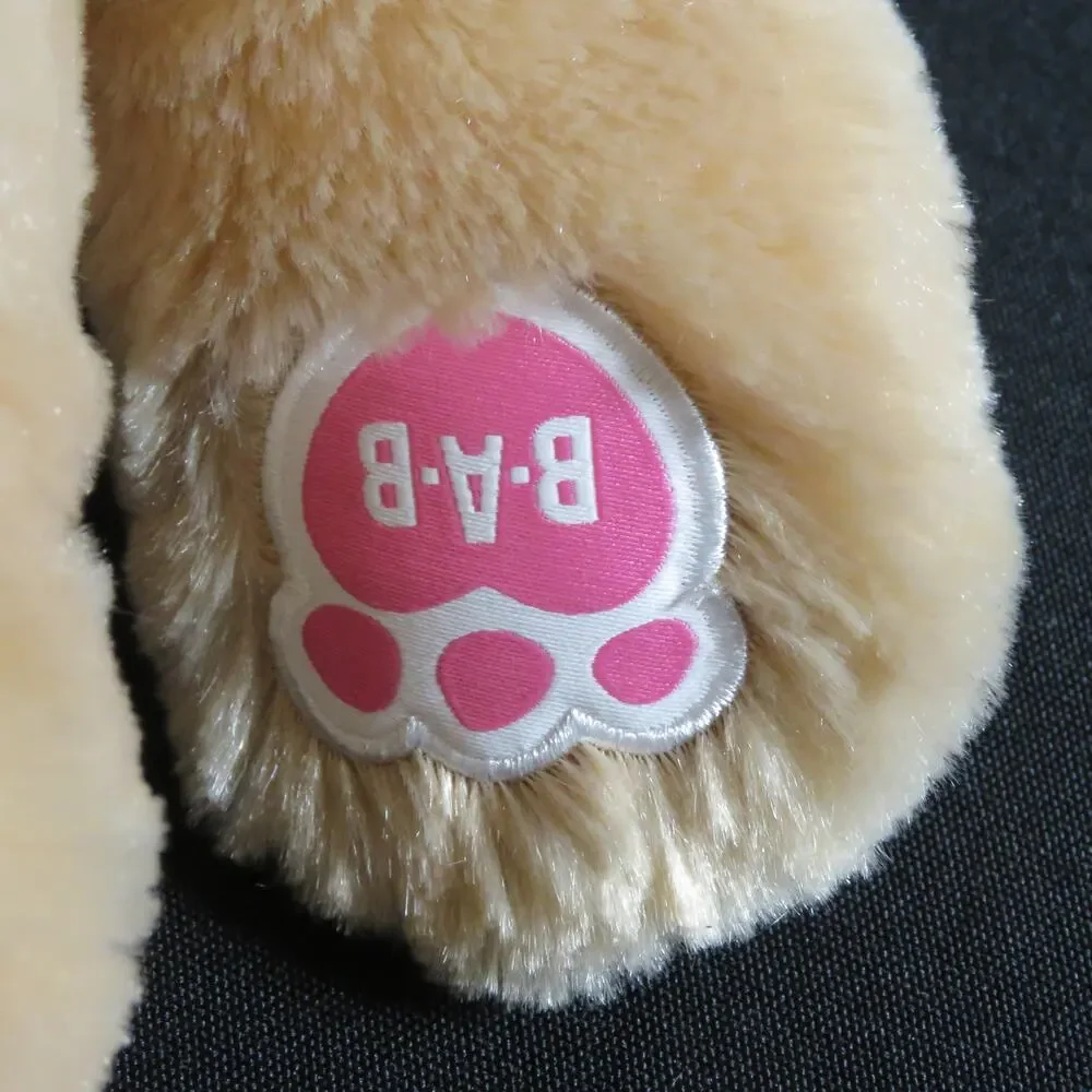 BABW Plush Light Brown Bunny, Floppy Pink Ears & Paws Stuffed Animal Soft Toy